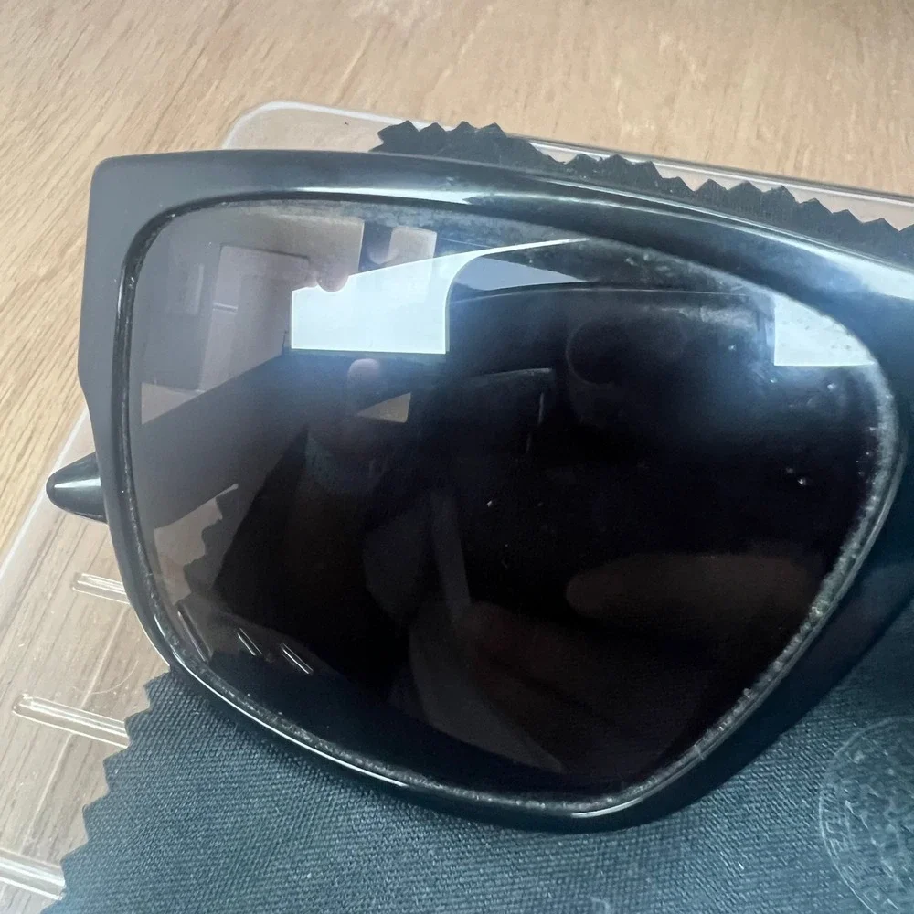 Versace Sunglasses Men 59mm Black Fair Polarized Greca Key Mod 4296 GB1/81
